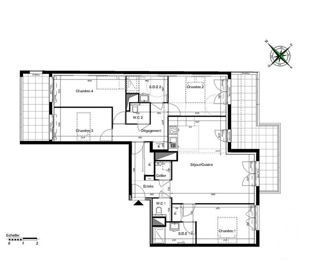 Appartement F5 à vendre - 5 pièces - 108.61 m2 - ST HERBLAIN - 44 - PAYS-DE-LOIRE - Century 21 Longchamp